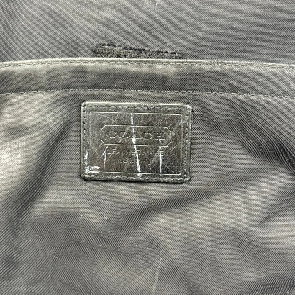 Coach Black Nylon Leather Messenger Bag Briefcase Laptop Bag 6410 Mens‎ Womens